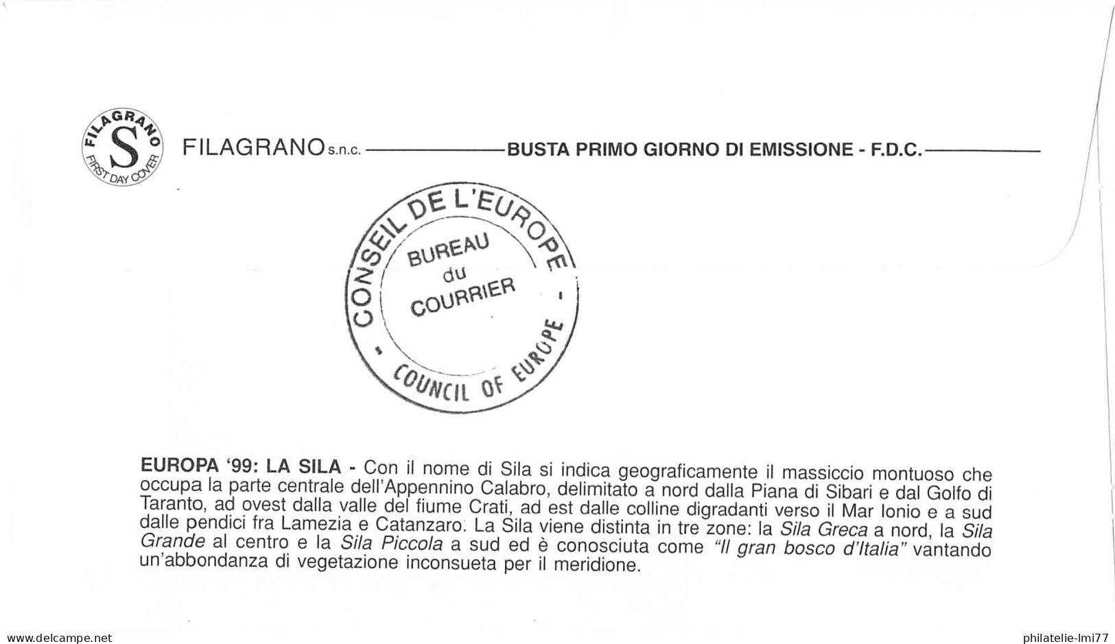 Italie - FDC Europa 1999 - Tirage Limité à 30 Exemplaires - 1999