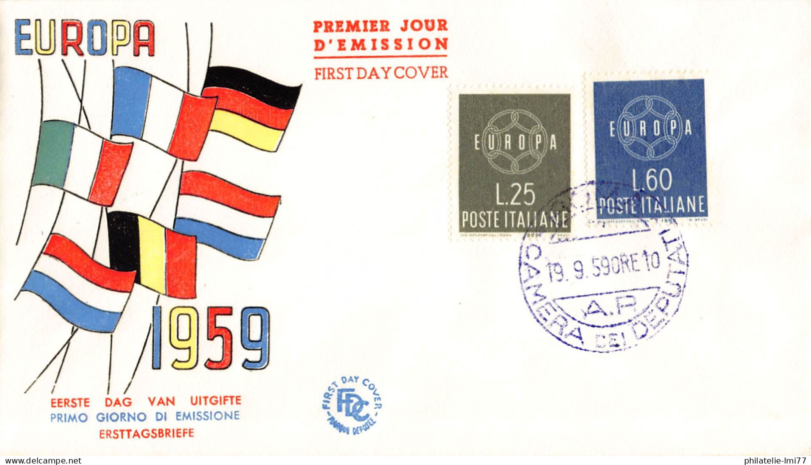 Italie - FDC Europa 1959 - 1959