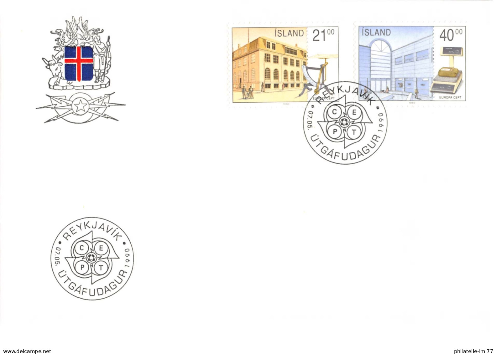 Islande - FDC Europa 1990 - 1990
