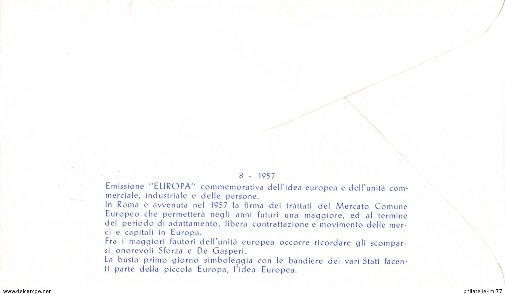 Italie - FDC Europa 1957 - 1957