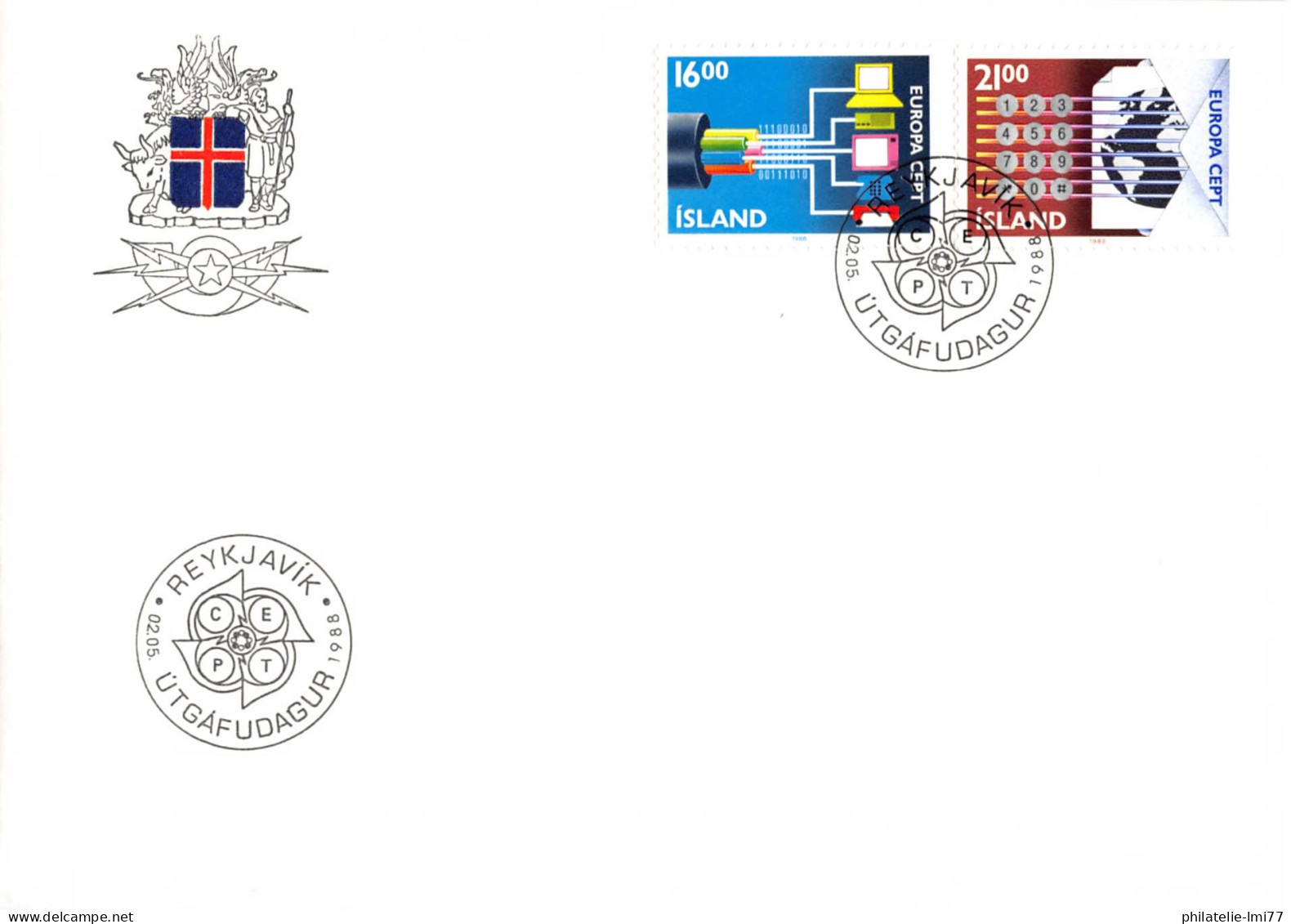 Islande - FDC Europa 1988 - 1988