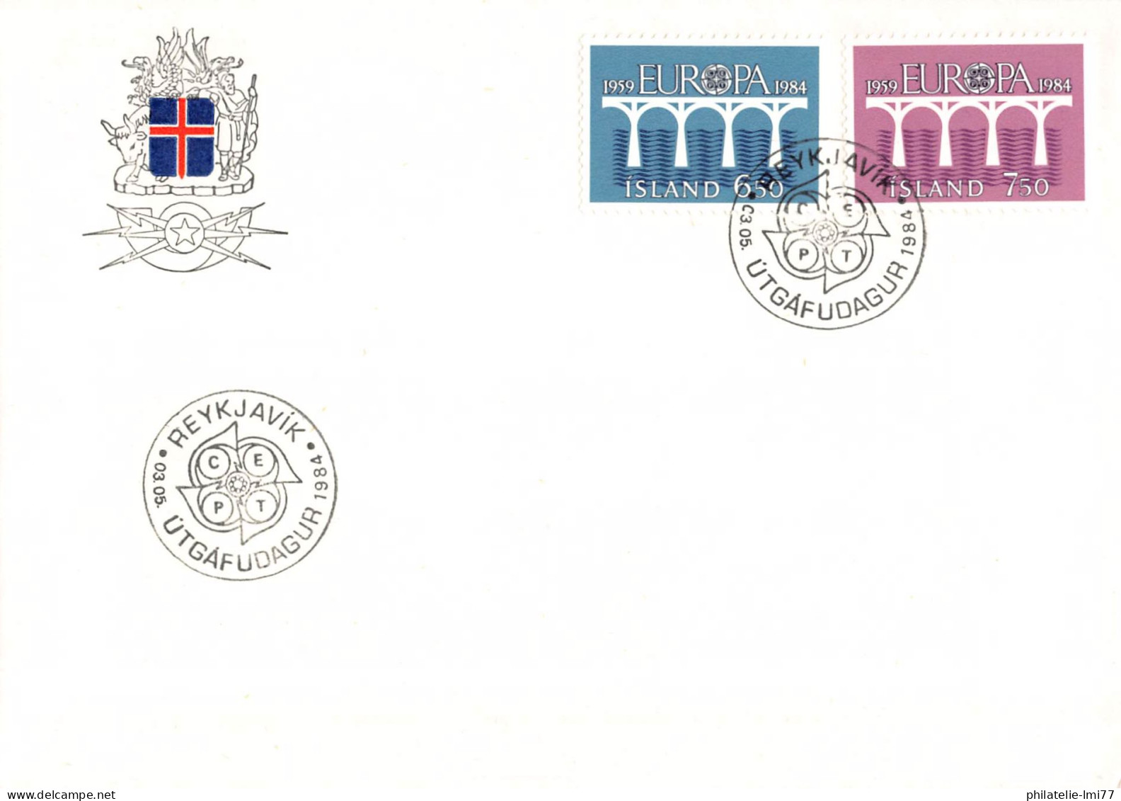 Islande - FDC Europa 1984 - 1984