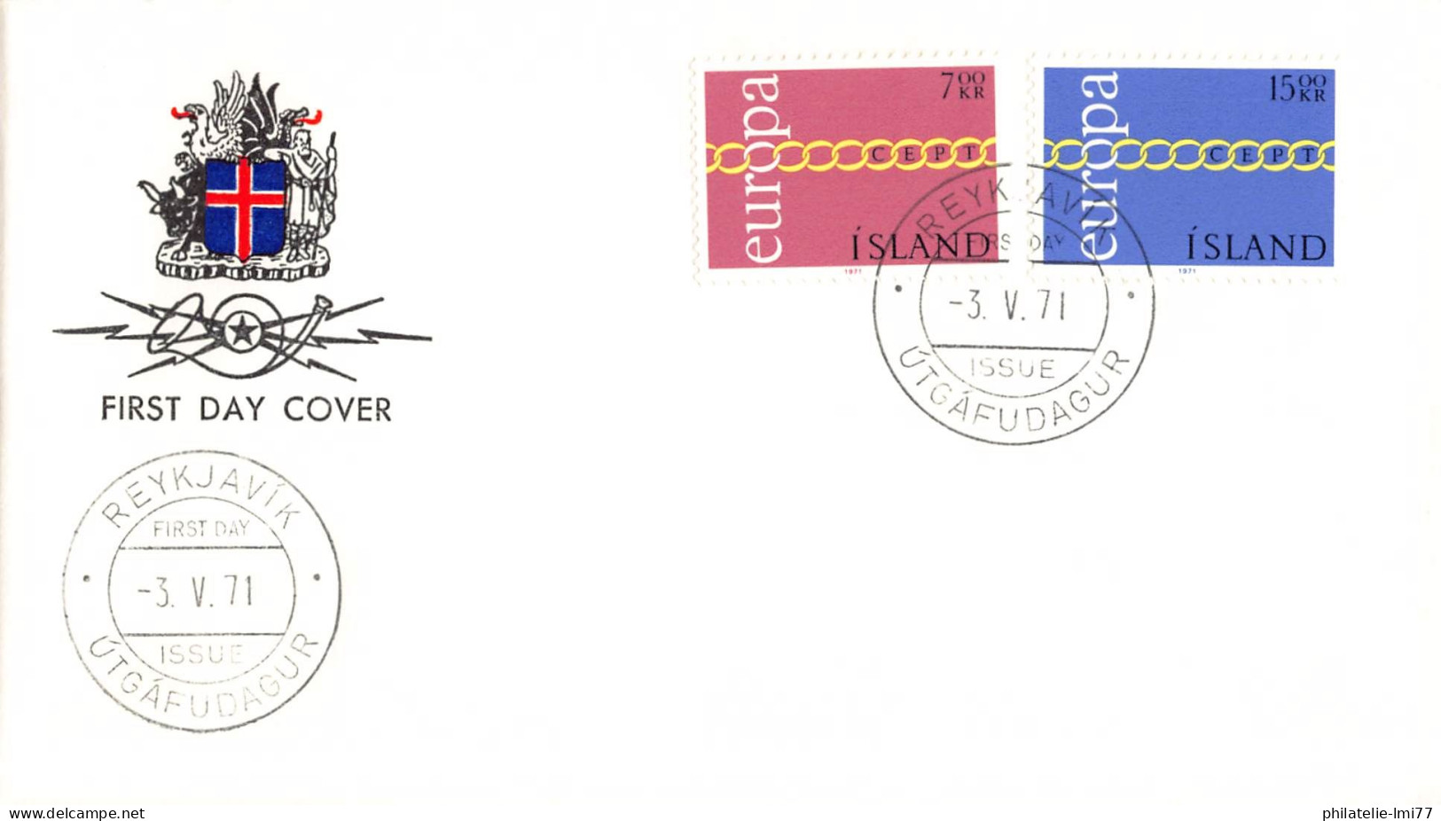 Islande - FDC Europa 1971 - 1971