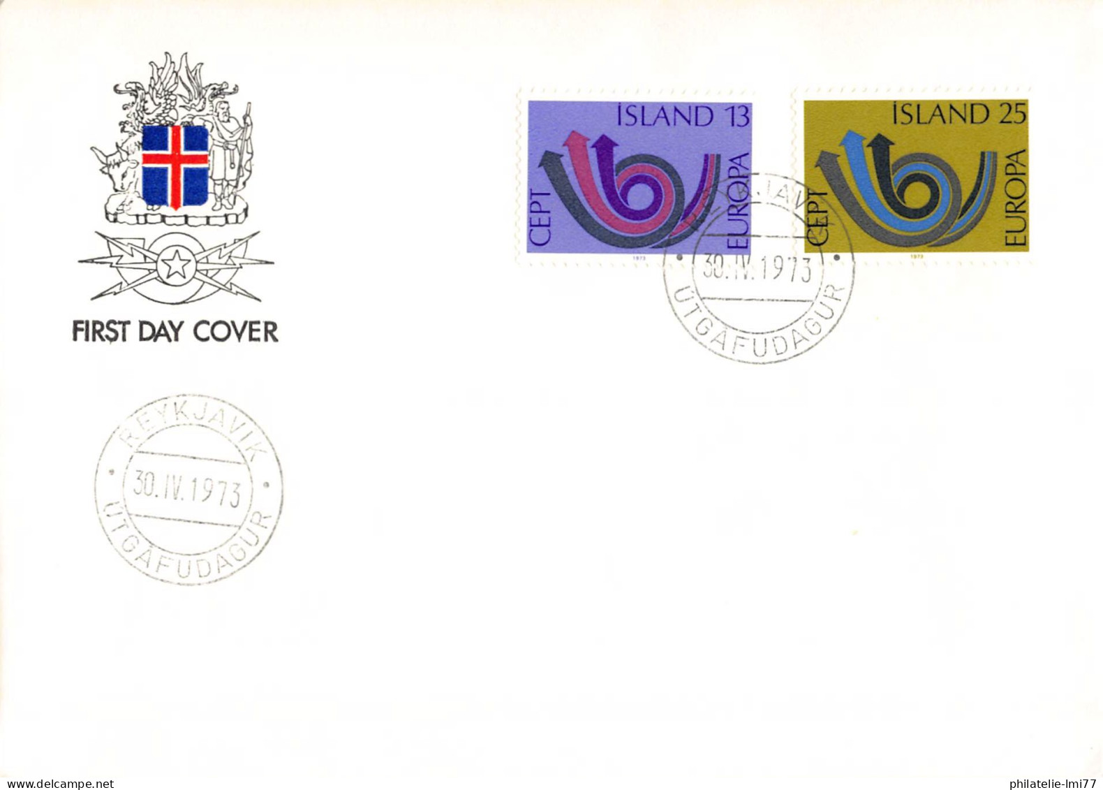 Islande - FDC Europa 1973 - 1973