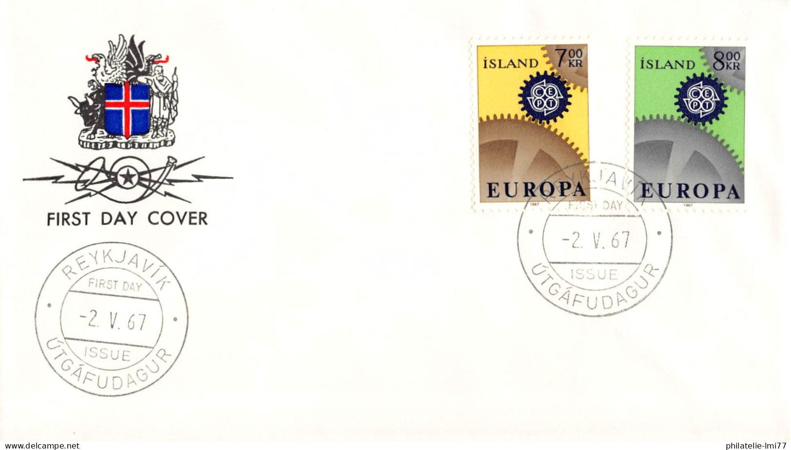 Islande - FDC Europa 1967 - 1967