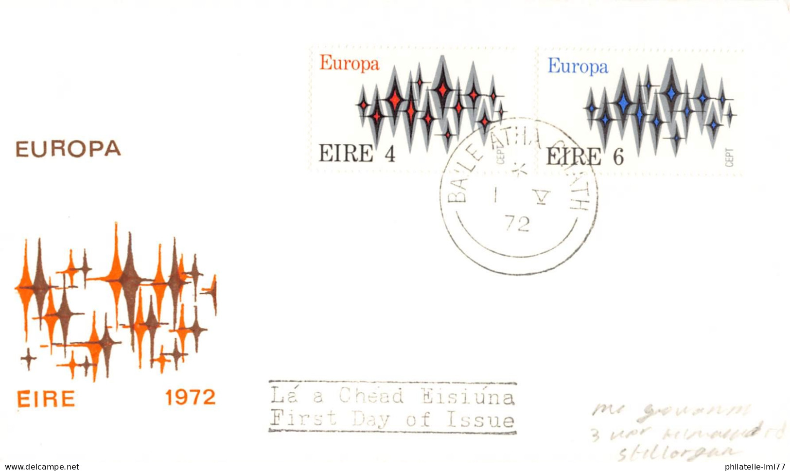 Irlande - FDC Europa 1972 - 1972