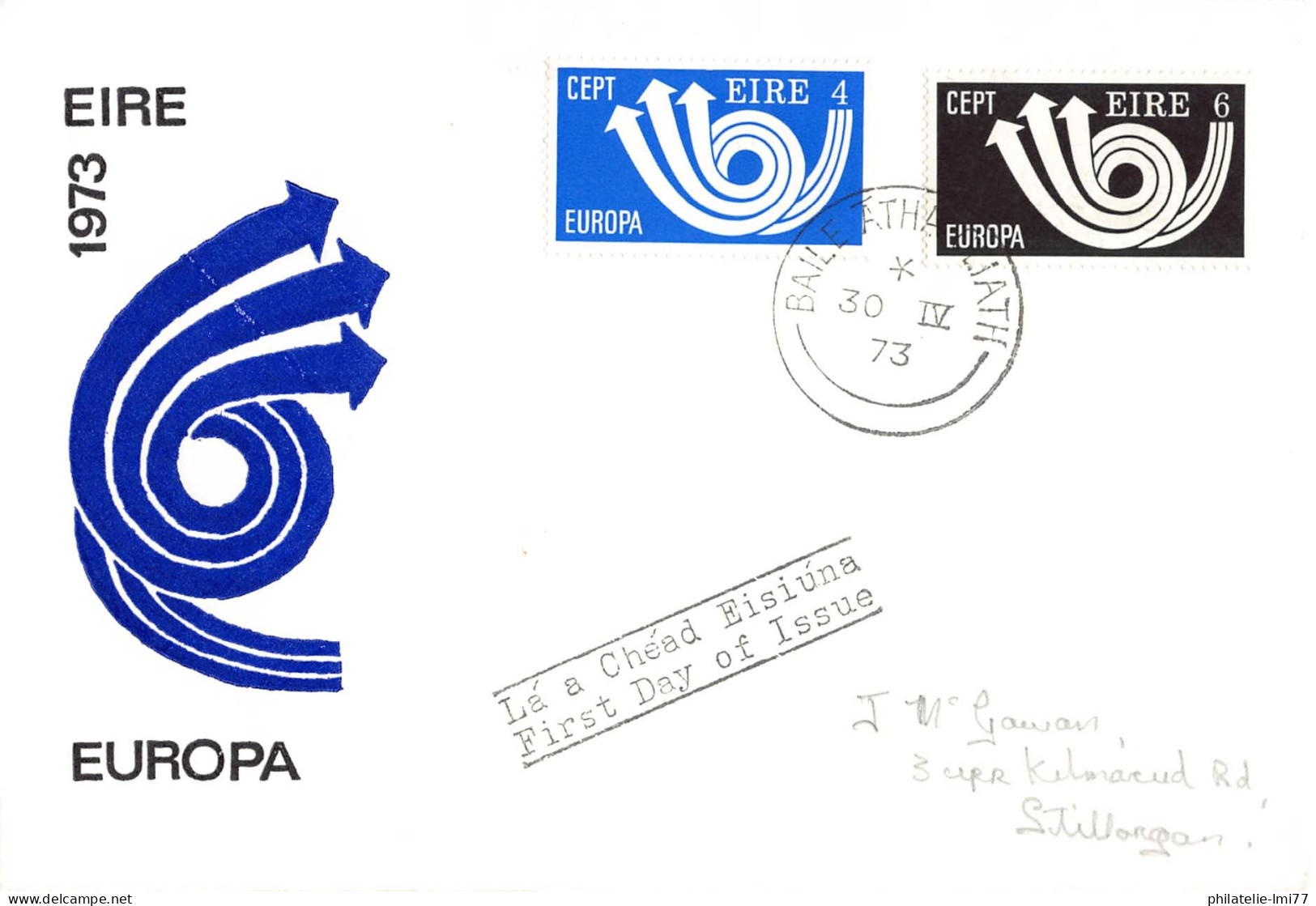 Irlande - FDC Europa 1973 - 1973