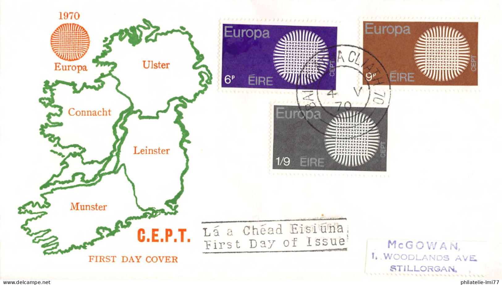 Irlande - FDC Europa 1970 - 1970