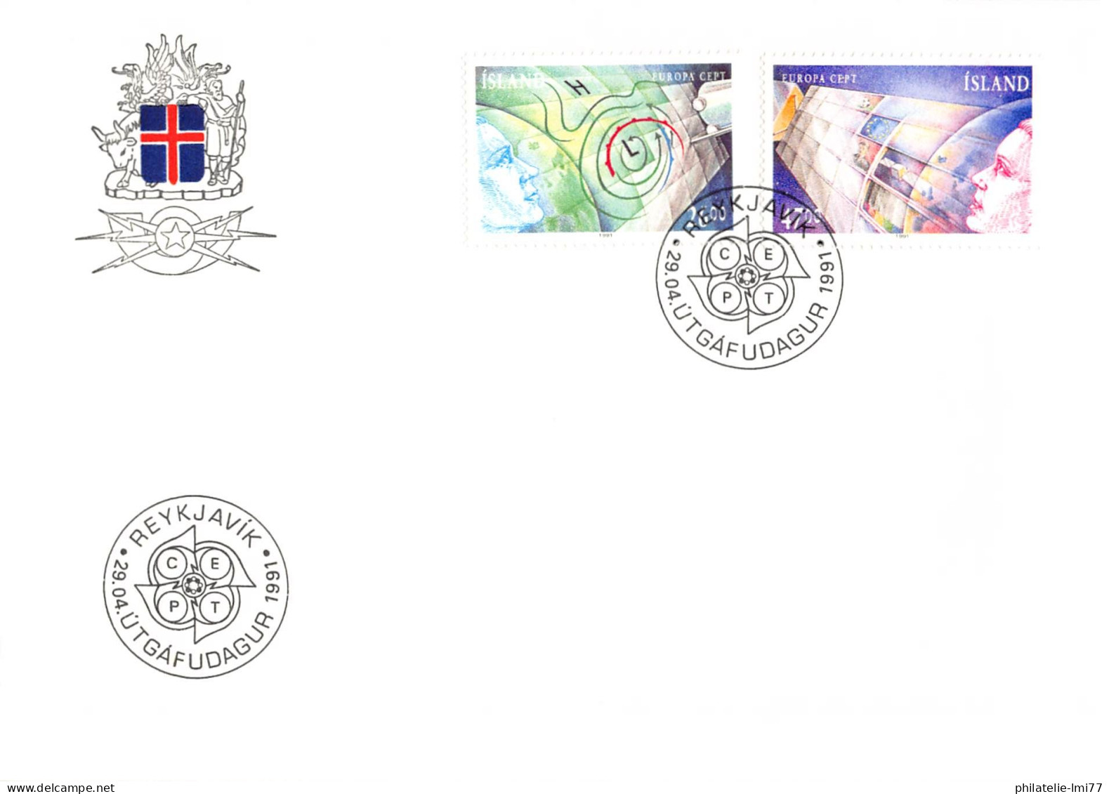 Islande - FDC Europa 1991 - 1991
