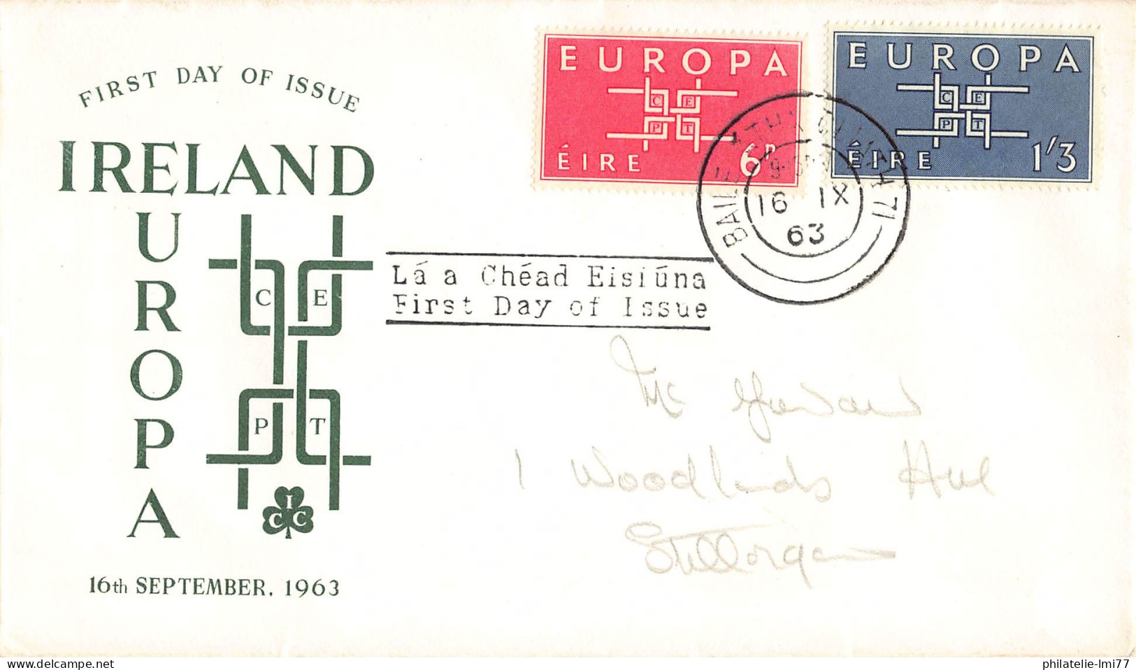 Irlande - FDC Europa 1963 - 1963