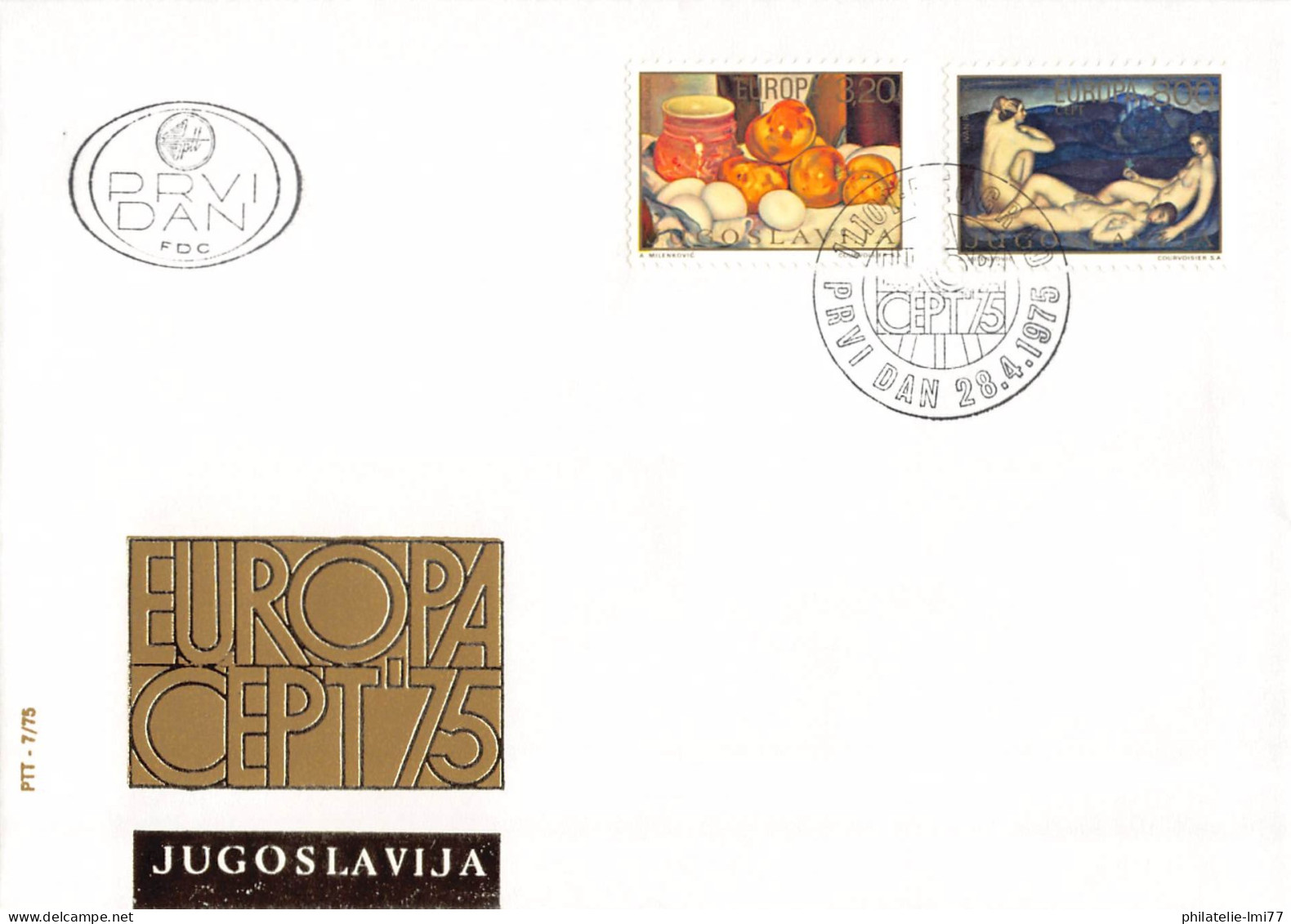 Yougoslavie - FDC Europa 1975 - 1975