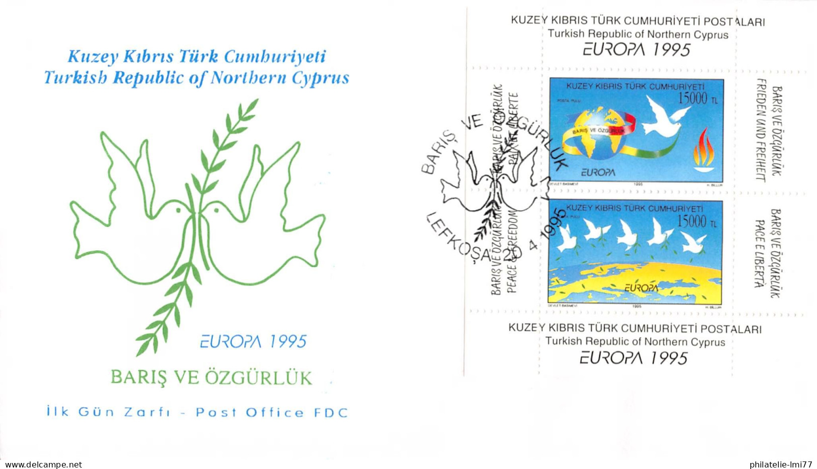 Turquie (Adm. Chypre) - FDC Europa 1995 - 1995