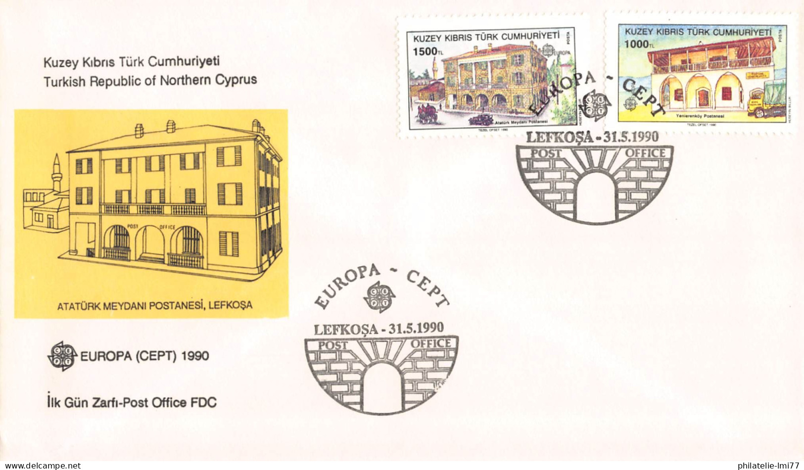 Turquie (Adm. Chypre) - FDC Europa 1990 - 1990