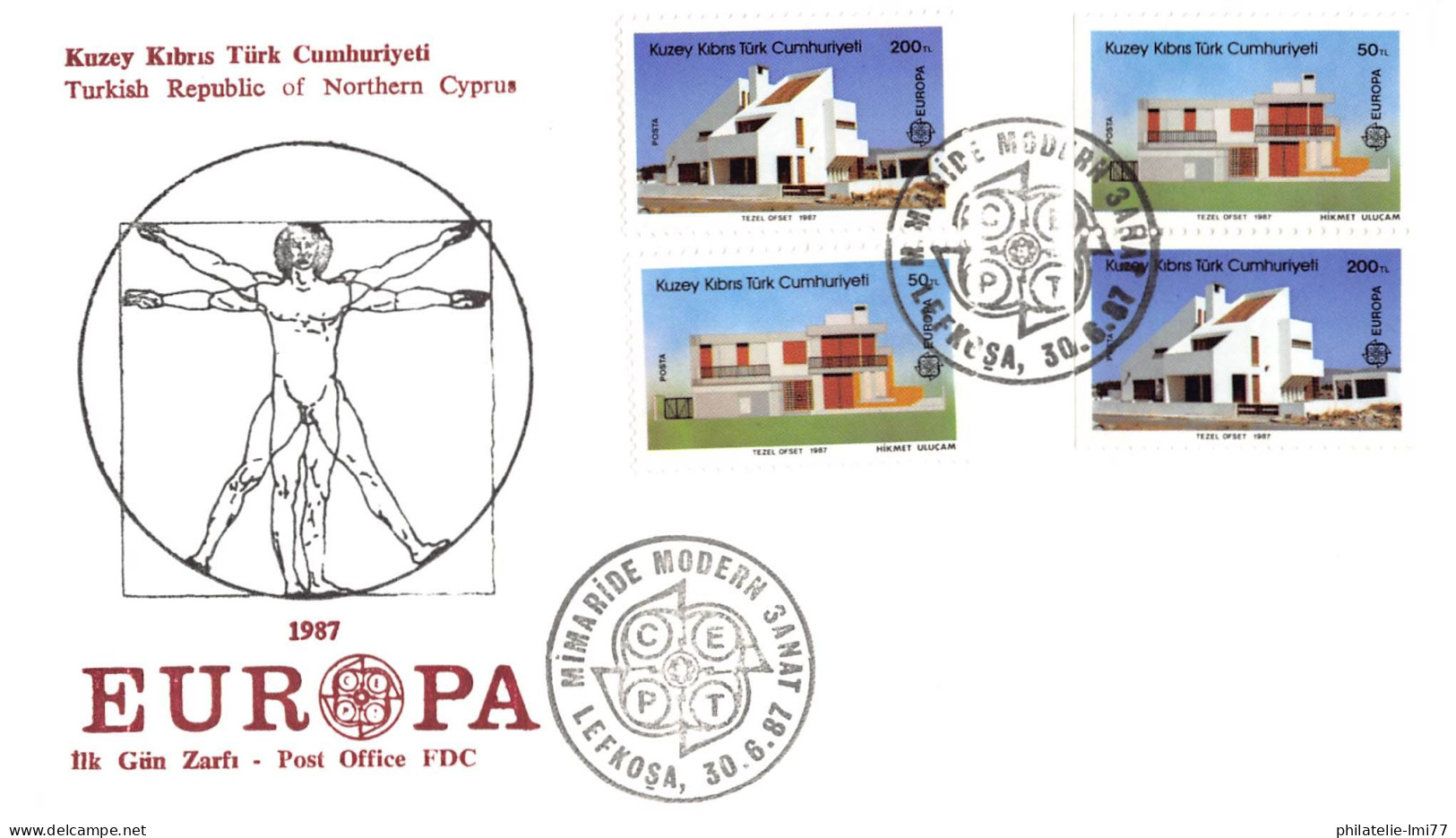 Turquie (Adm. Chypre) - FDC Europa 1987 - 1987