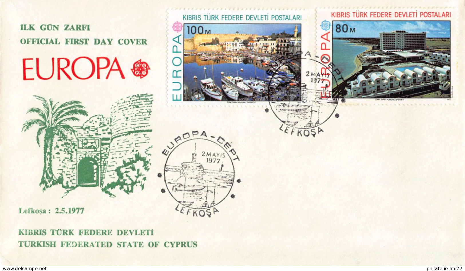 Turquie (Adm. Chypre) - FDC Europa 1977 - 1977
