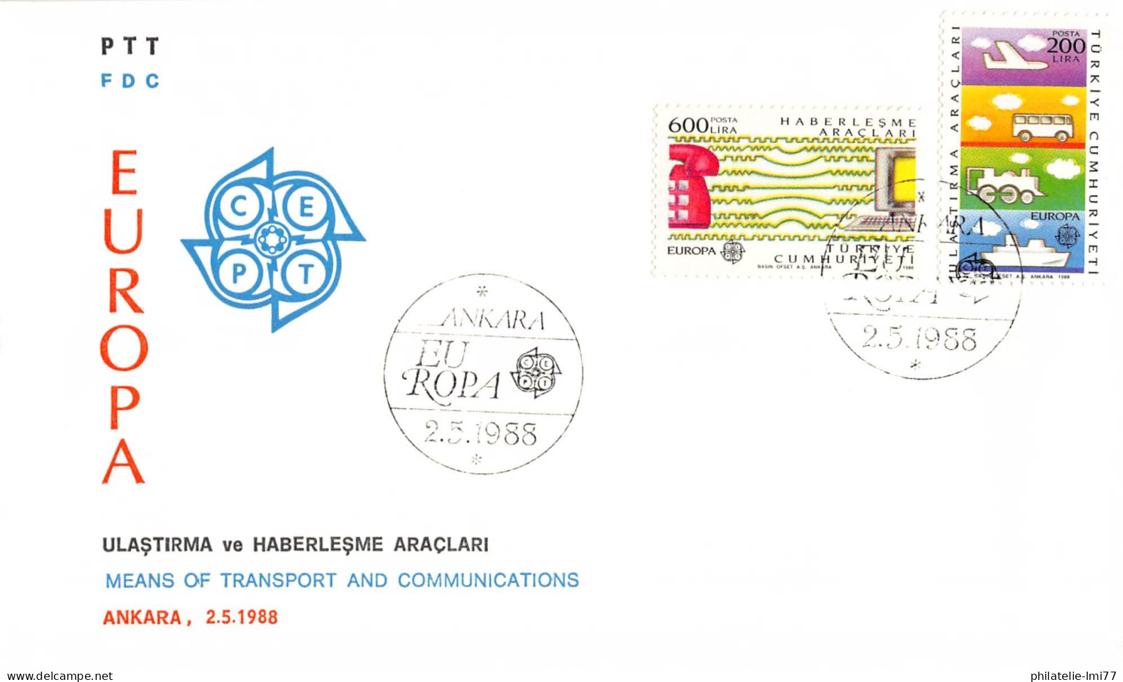 Turquie - FDC Europa 1988 - 1988