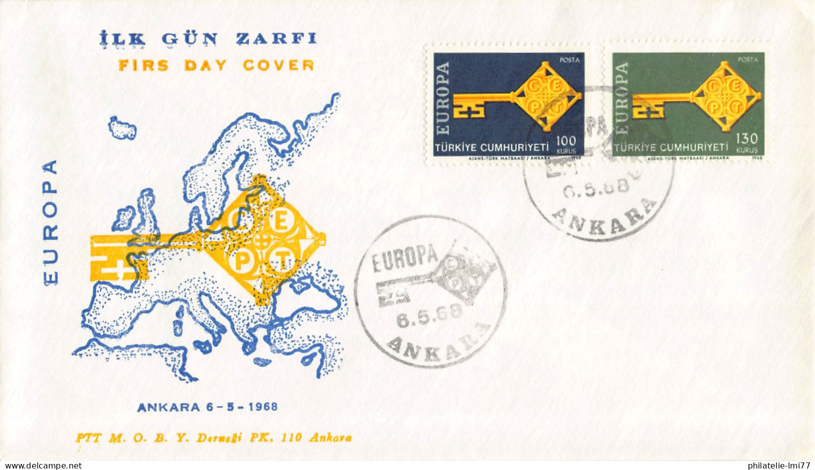Turquie - FDC Europa 1968 - 1968