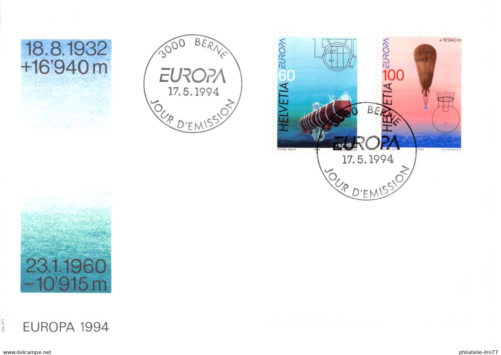 Suisse - FDC Europa 1994 - 1994