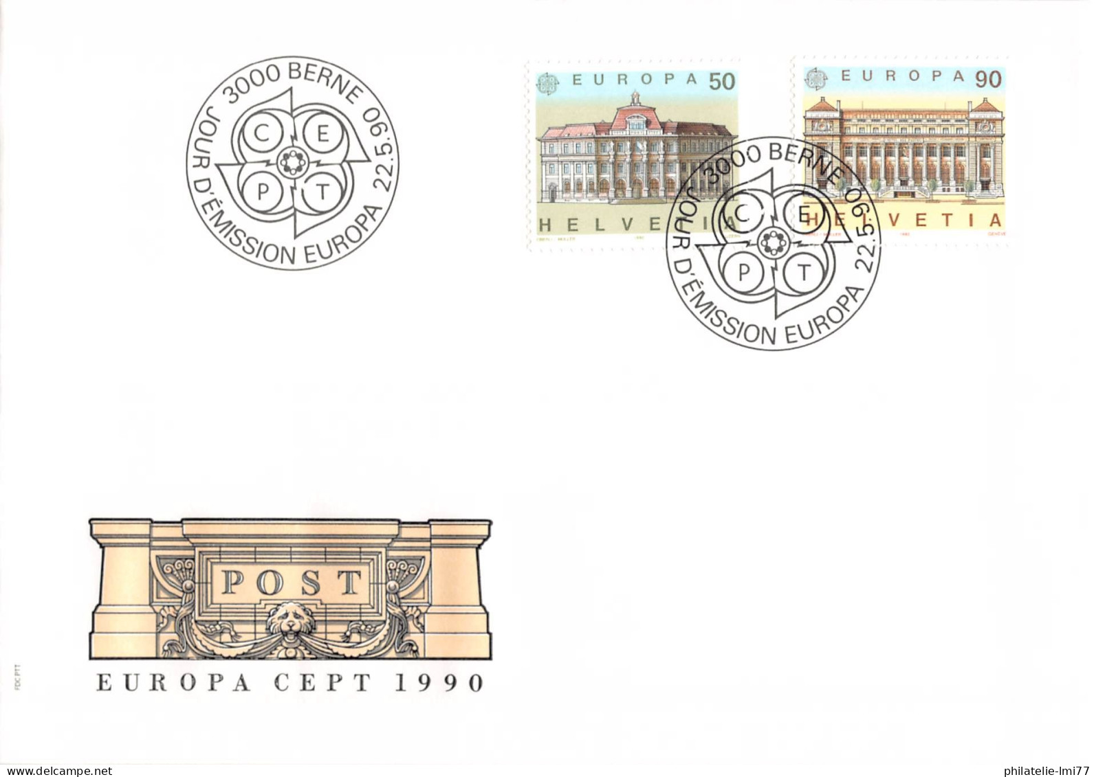 Suisse - FDC Europa 1990 - 1990