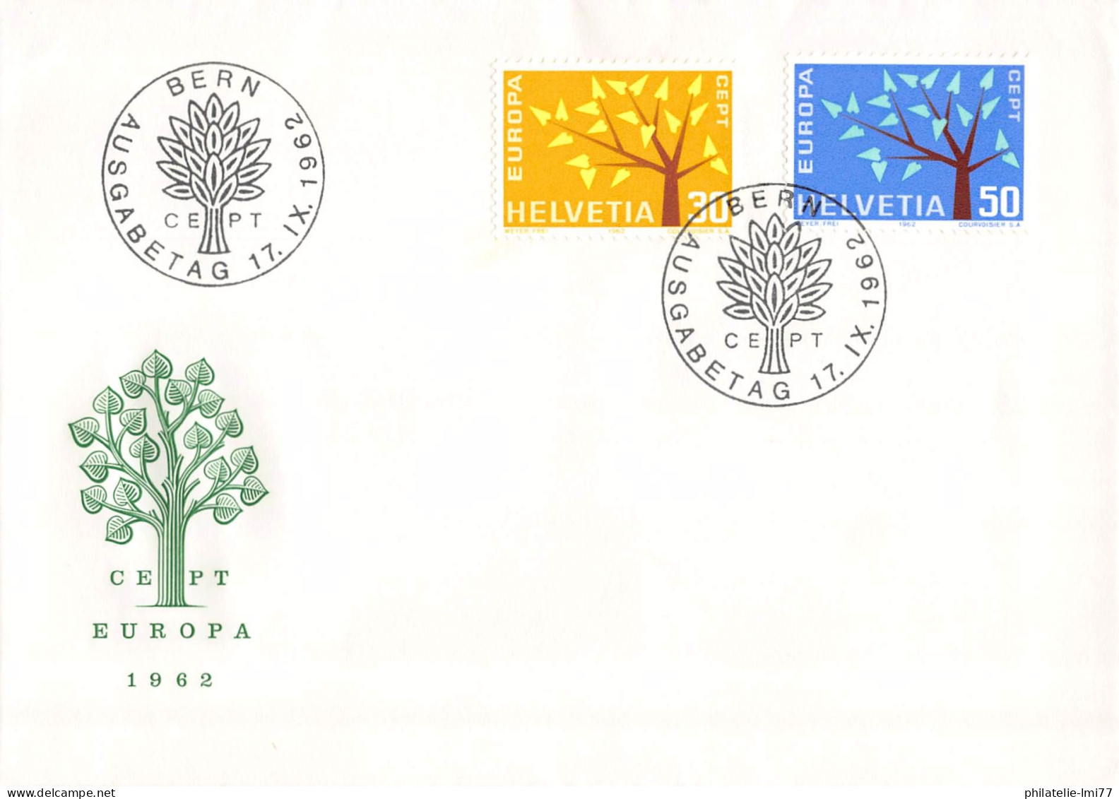 Suisse - FDC Europa 1962 - 1962