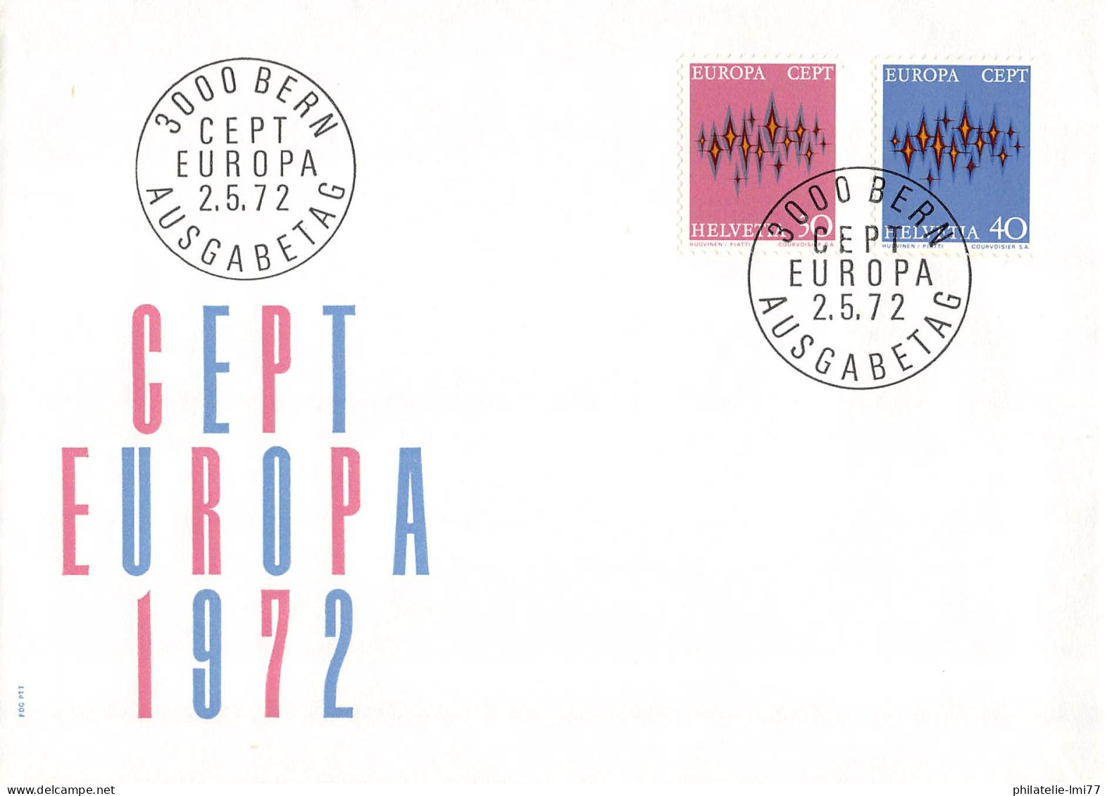 Suisse - FDC Europa 1972 - 1972