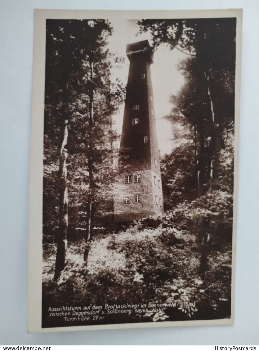 Aussichtsturm Auf Dem Brotjacklriegl Im Sonnenwald Zw. Deggendorf U. Schönberg, 1925 - Deggendorf