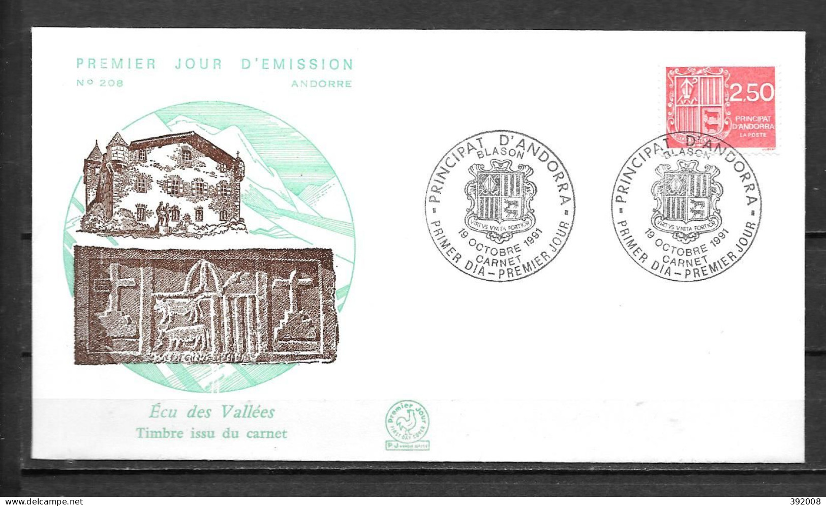 1991 - 409 - Blason - 9 - FDC