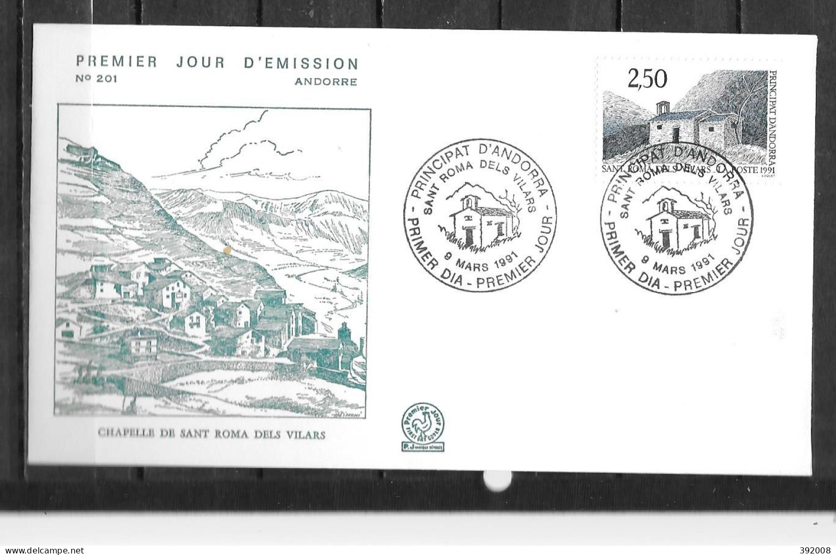 1991 - 400 - Chapelle - 9 - FDC