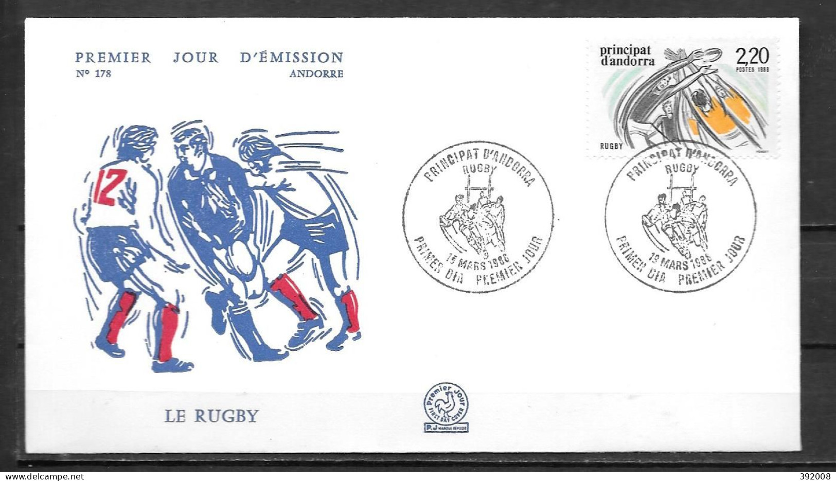 1988 - 368 - Rugby - 8 - FDC