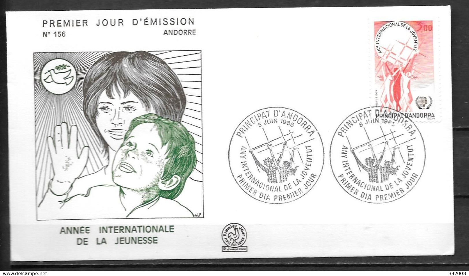 1985 - 341 - Année De La Jeunesse - 6 - FDC