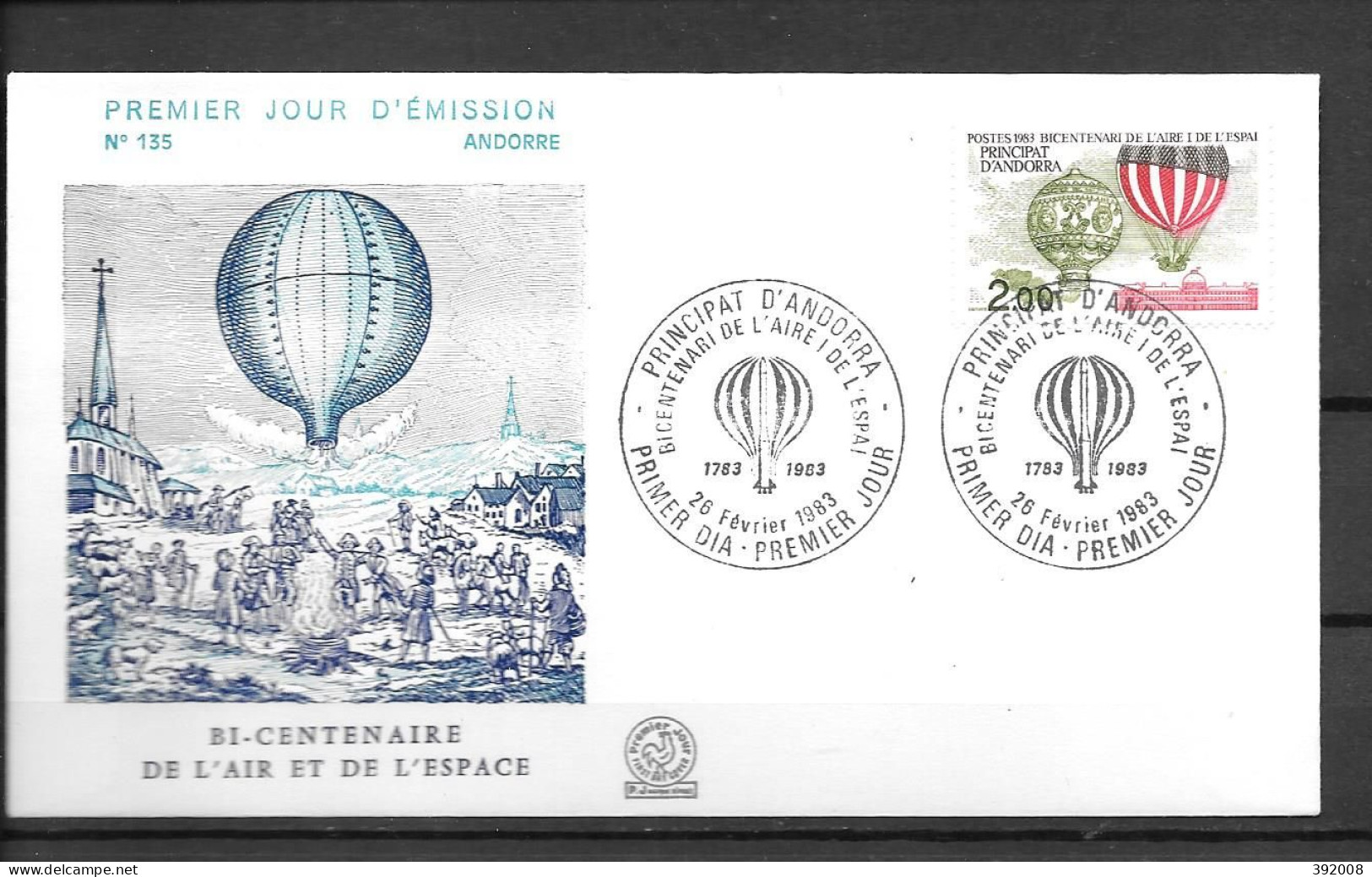 1983 - 310 - 200 Ans Montgolfière - 5-2 - FDC