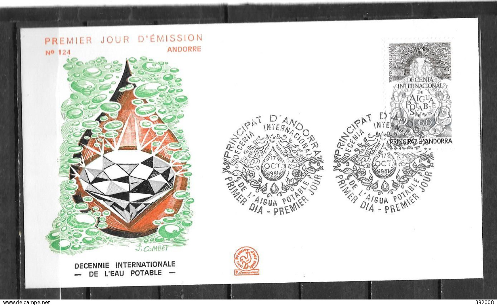 1981 - 298 - Décennie De L'eau Potable - 5 - FDC