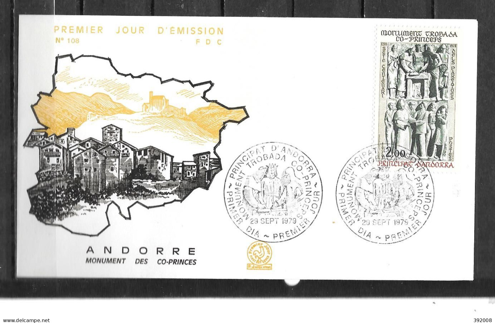 1979 - 280 - 700 Ans De La Co-principauté - 3 - FDC