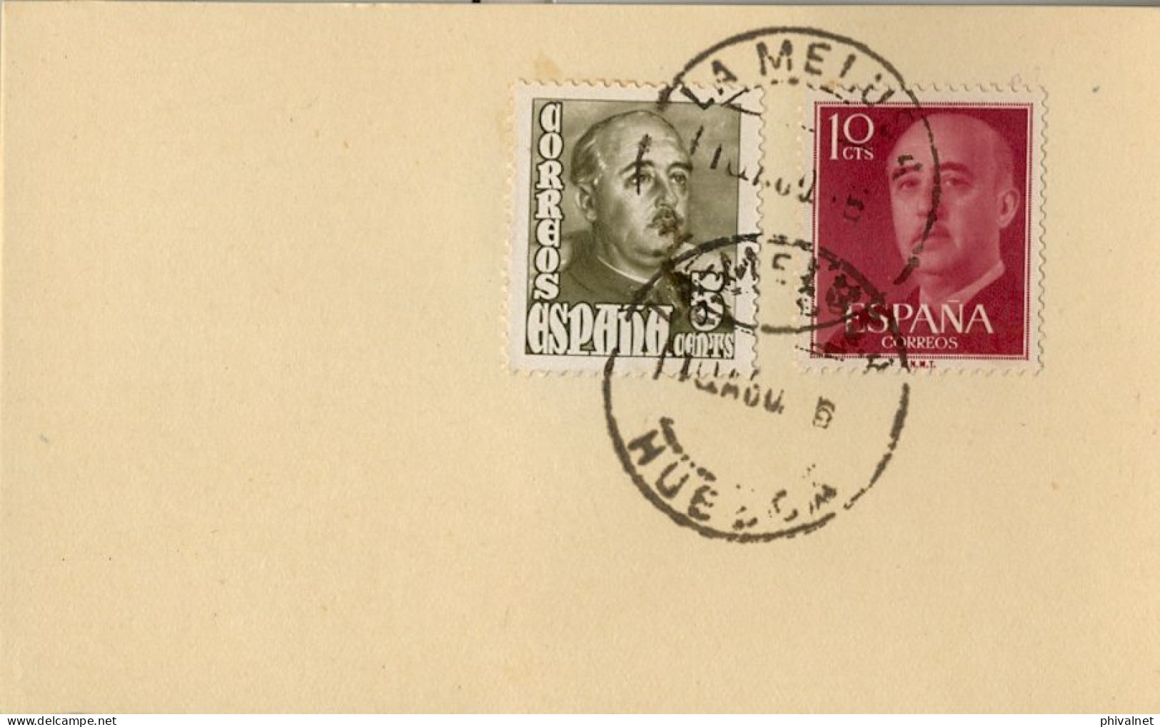 1955 HUESCA , FECHADOR DE LA MELUSA - Lettres & Documents