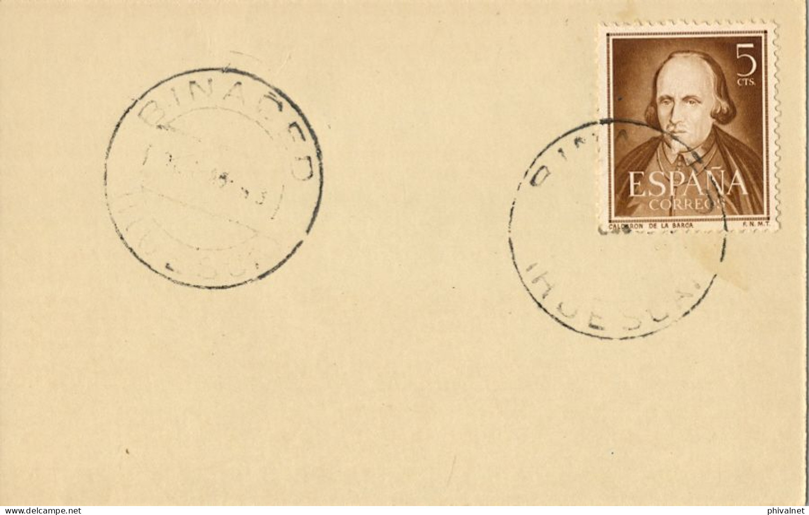 1954 HUESCA , FECHADOR DE BINACED - Briefe U. Dokumente
