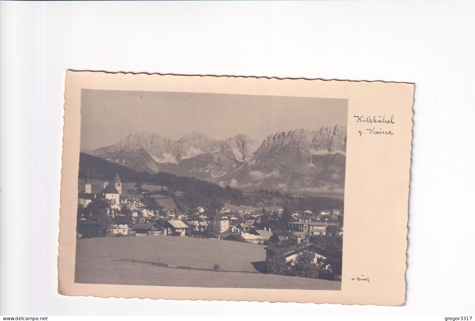 E5792) KITZBÜHEL G. Kaiser - FOTO AK - Kirche Häuser ALT!  1937 - Kitzbühel