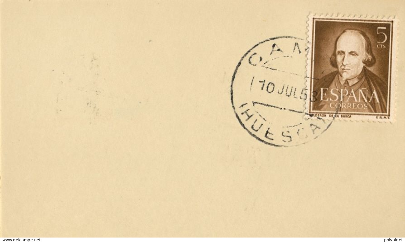 1953 HUESCA , FECHADOR DE CAMPO - Lettres & Documents