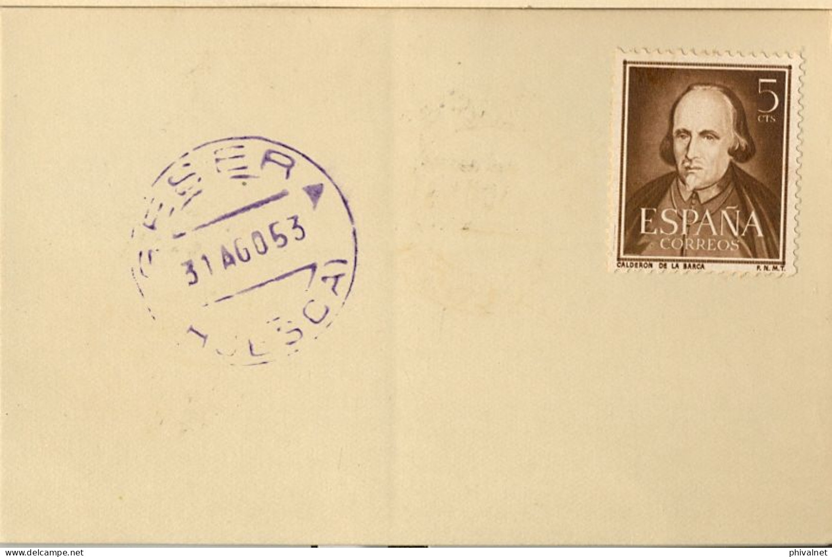1953 HUESCA , FECHADOR DE GESERA - Lettres & Documents