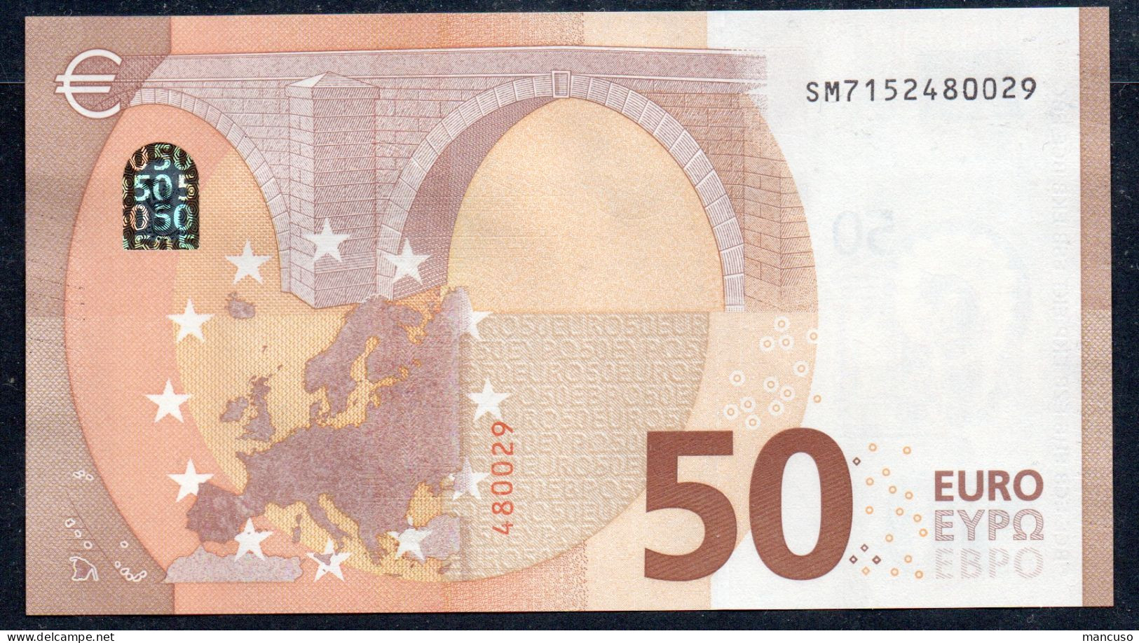 50 EURO ITALY  LAGARDE S051 SM  Ch  "15"  UNC - 50 Euro