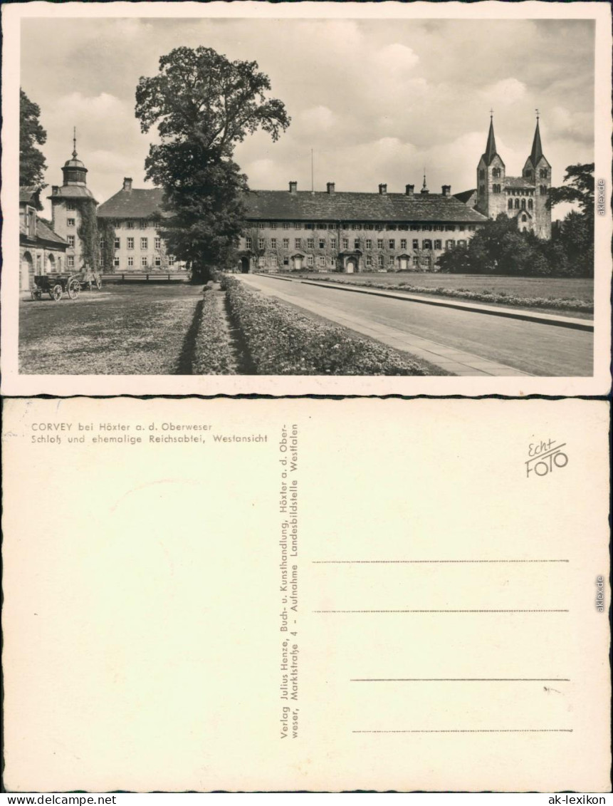 Ansichtskarte Höxter (Weser) Schloß Corvey Und Ehem. Reichsabtei 1960 - Hoexter