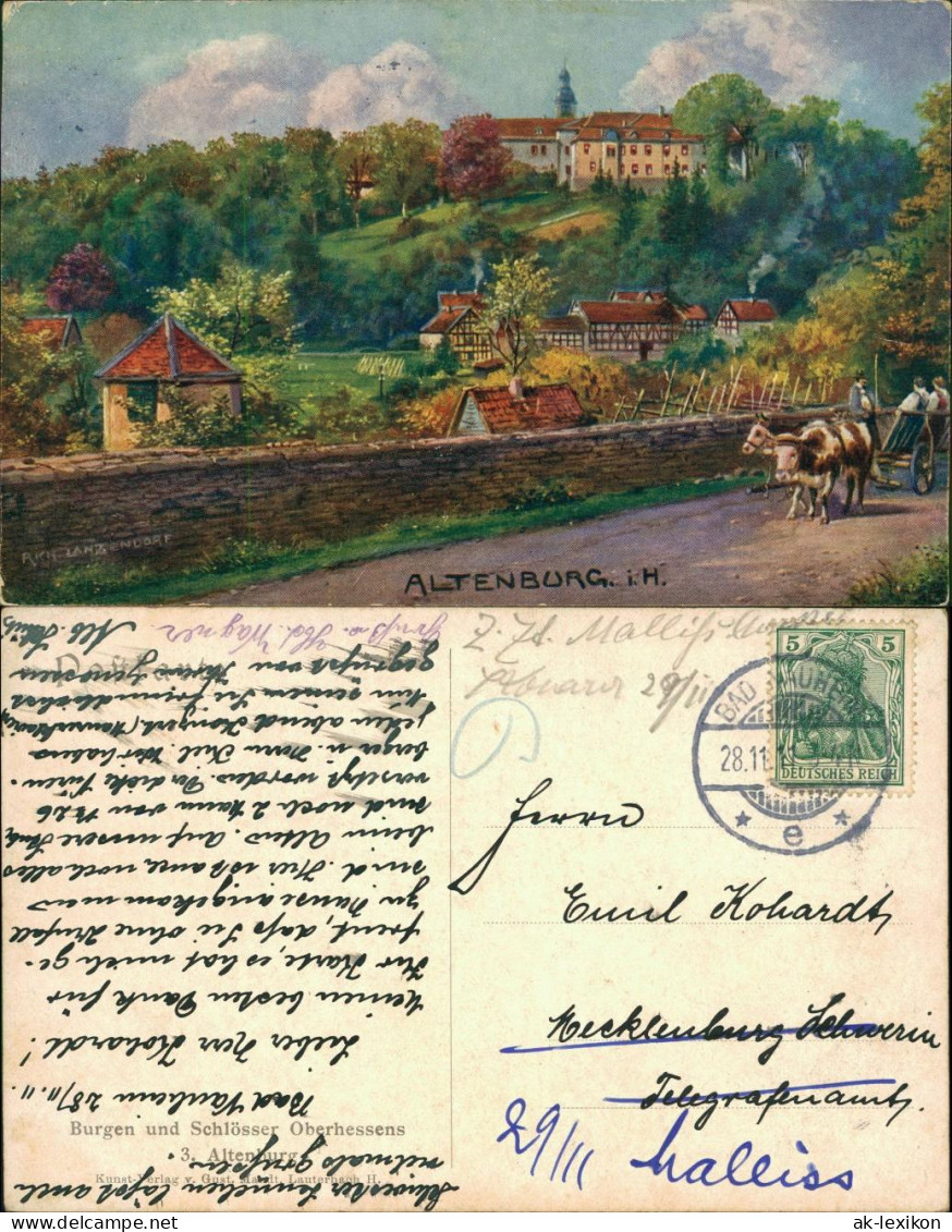 Ansichtskarte Altenburg Künstlerkarte V. Lanzendorf - Schloß 1911 - Altenburg