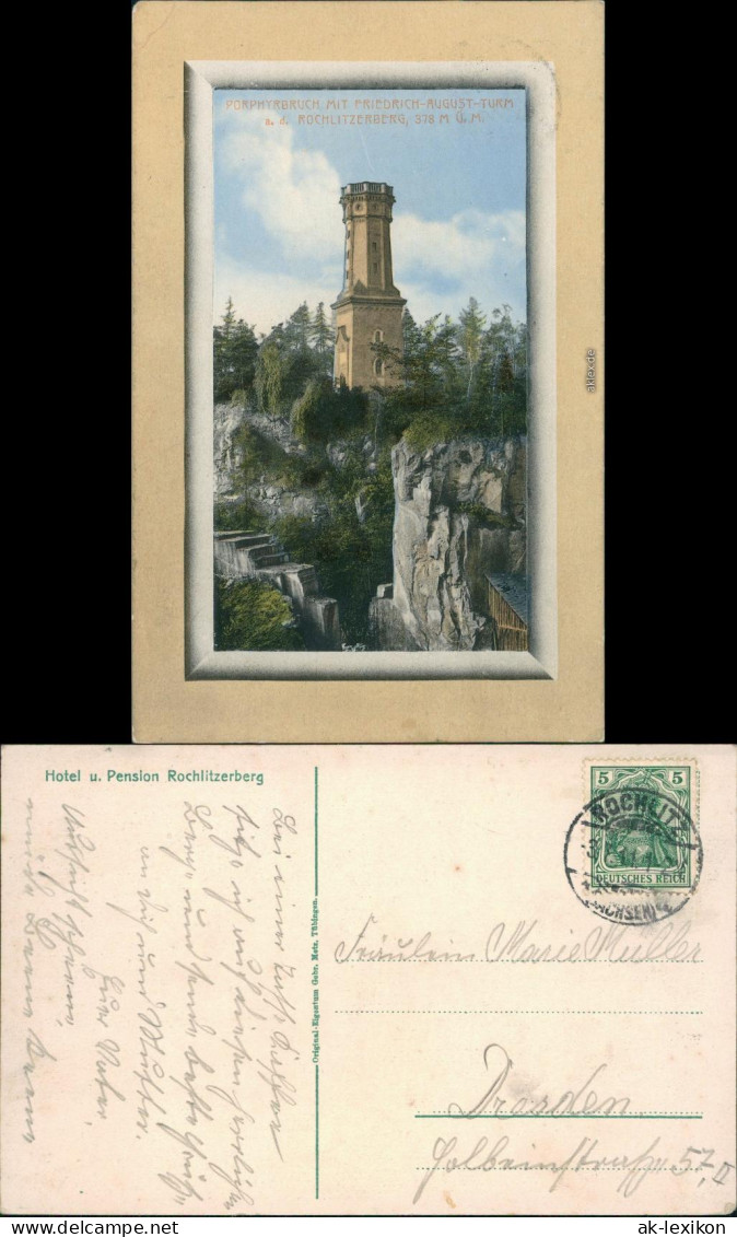 Rochlitz Rochlitzer Berg - Porphybruch Mit Friedrich-August-Turm 1911  - Rochlitz