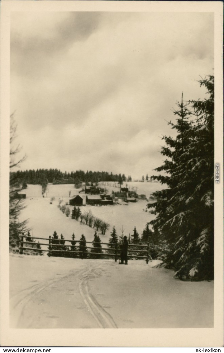 Schellerhau-Altenberg (Erzgebirge) Blick Auf Den Ort Im Winter 1955 - Schellerhau