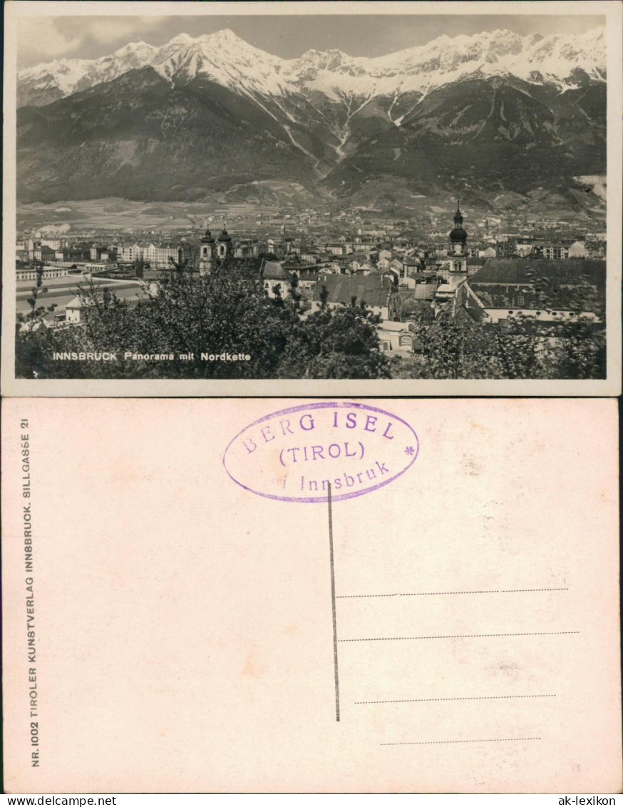 Ansichtskarte Innsbruck Blick Auf Die Stadt 1932 - Innsbruck