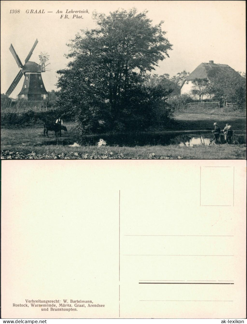 Ansichtskarte Graal-Müritz Lehrerteich - Windmühle 1916  - Graal-Müritz