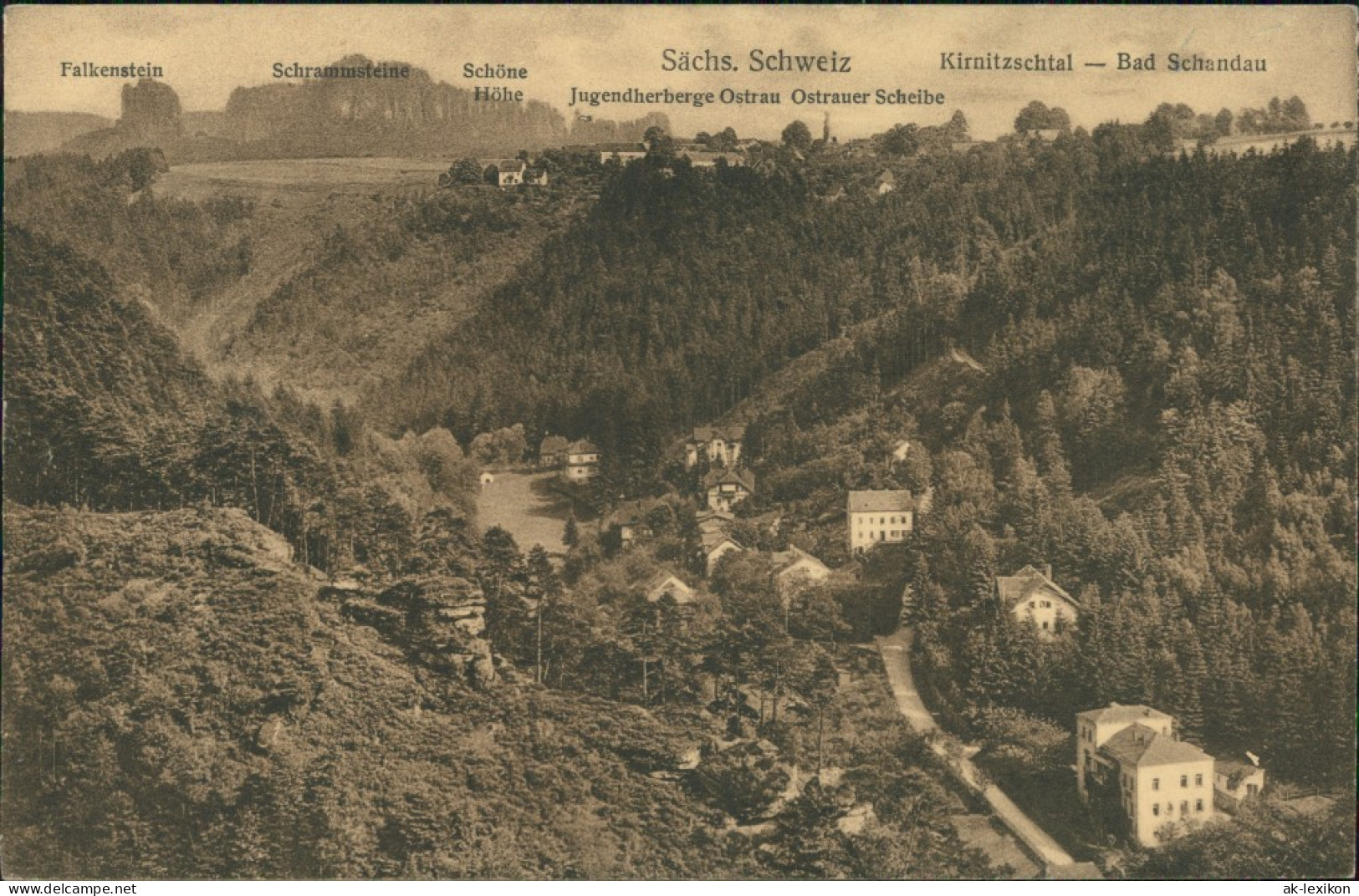 Ansichtskarte Kirnitzschtal Blick Auf Das Dorf 1913  - Kirnitzschtal