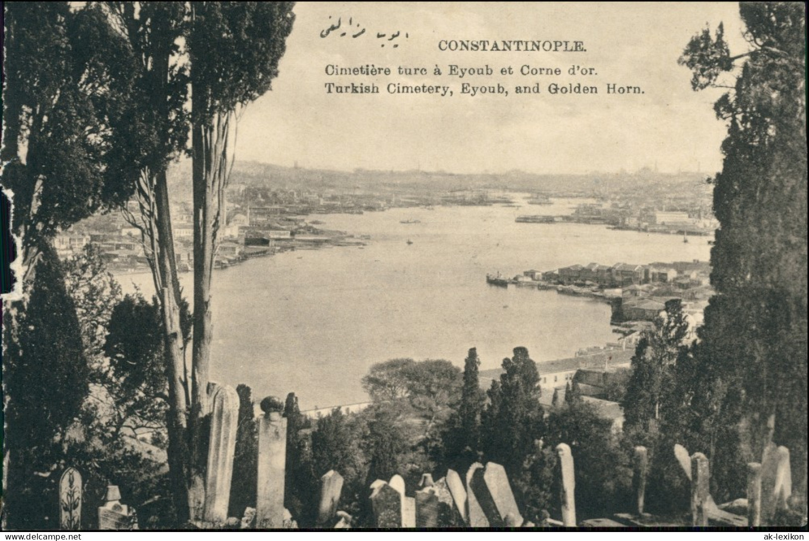 Istanbul  Constantinople Turkish Cimetery An Golden Horn 1918 - Turchia