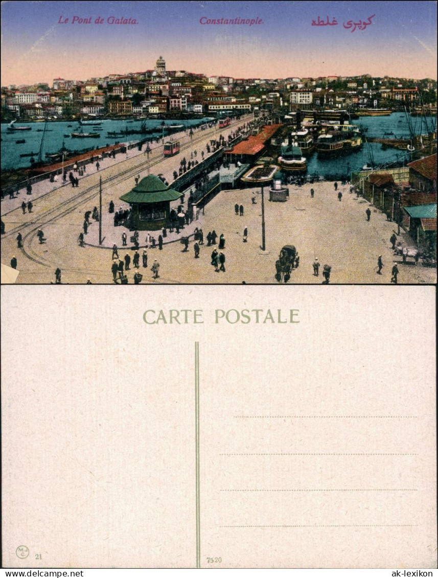 Istanbul Konstantinopel | Constantinople Stadt - Le Pont De Galata 1915  - Turchia