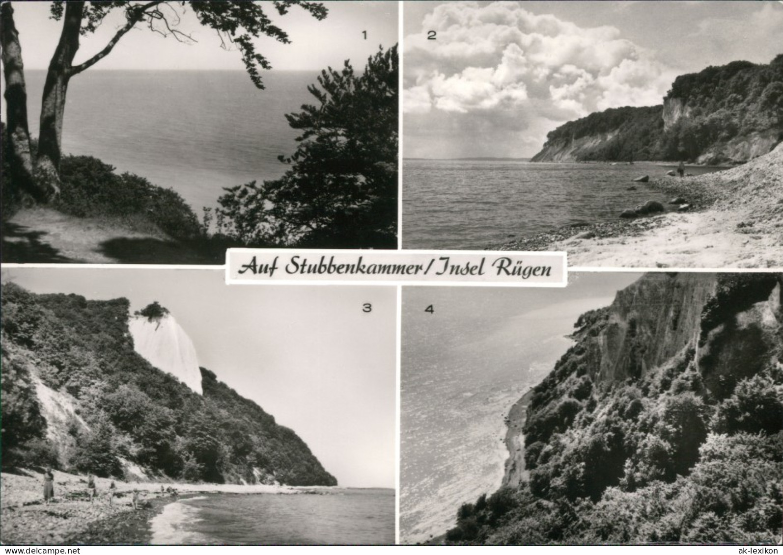 Stubbenkammer-Sassnitz Saßnitz Meer, Strand, Königsstuhl, Steilküste 1988 - Sassnitz