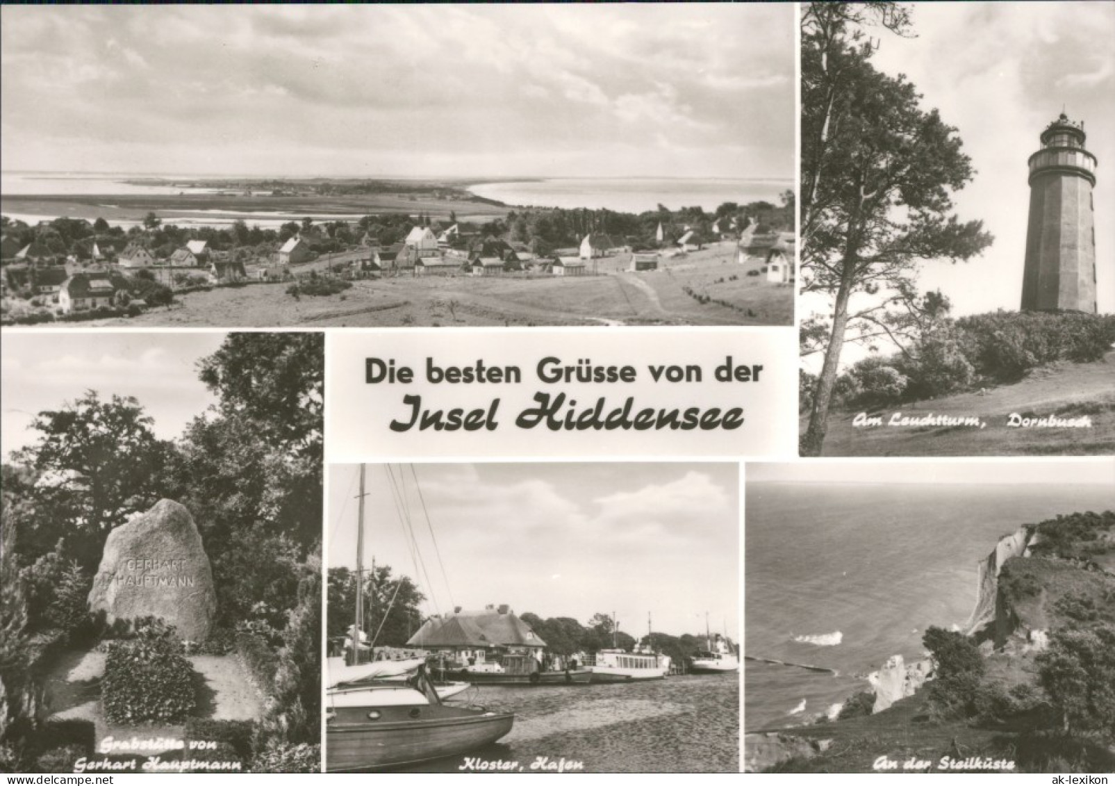 Hiddensee Hiddensjö, Hiddensöe Hafenm Umland, Gedenkstein 1975  - Hiddensee